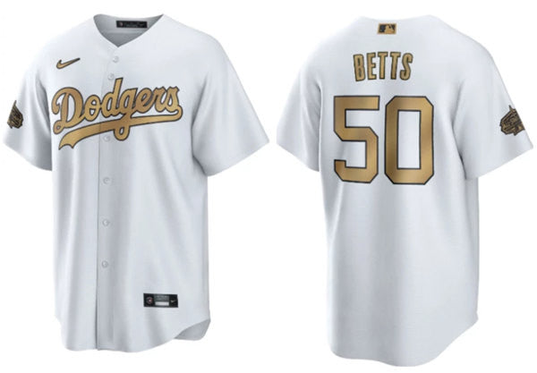 Mookie Betts Los Angeles Dodgers white All-Star jersey