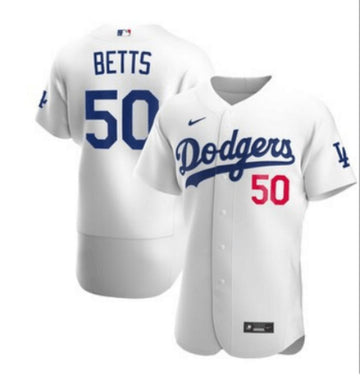 Mookie Betts Los Angeles Dodgers white jersey