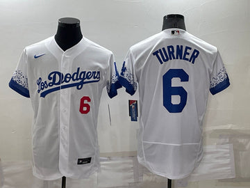 Trea Turner Los Angeles Dodgers white City Connect jersey