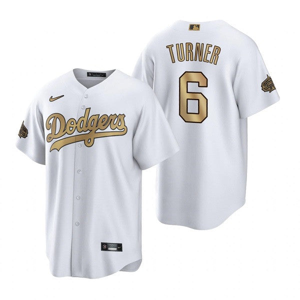 Trea Turner Los Angeles Dodgers white All-Star jersey