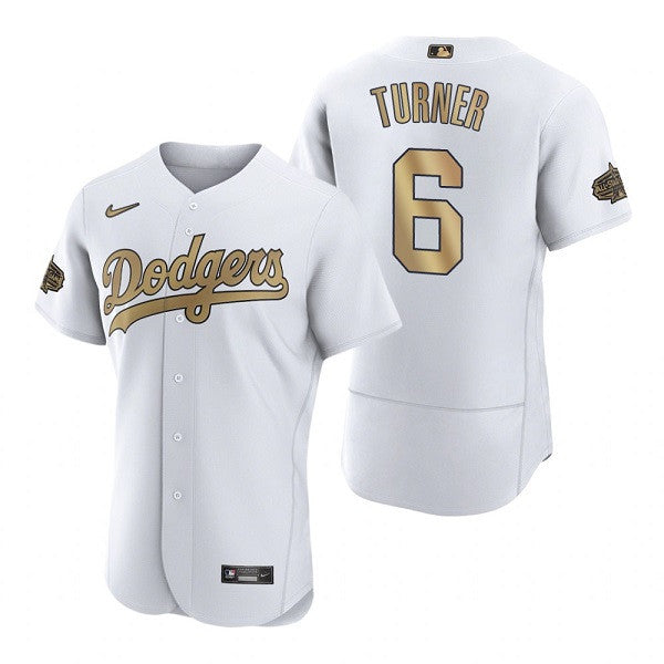 Trea Turner Los Angeles Dodgers white All-Star jersey