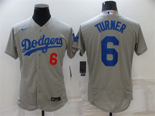 Trea Turner Los Angeles Dodgers grey jersey