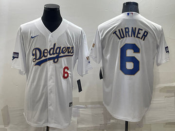 Trea Turner Los Angeles Dodgers white jersey
