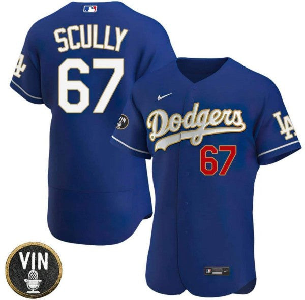 Vin Scully Los Angeles Dodgers blue jersey