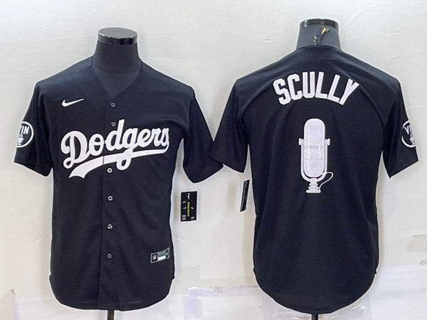 Vin Scully Los Angeles Dodgers black jersey