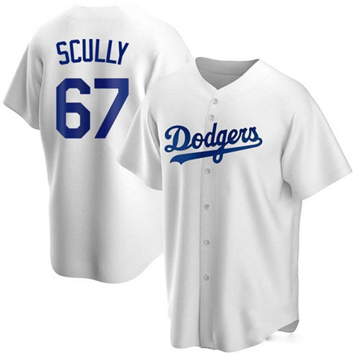 Vin Scully Los Angeles Dodgers white jersey