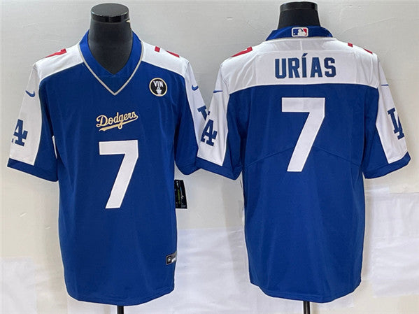 Julio Urías Los Angeles Dodgers blue jersey