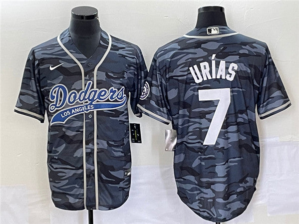 Julio Urías Los Angeles Dodgers gray Camo jersey