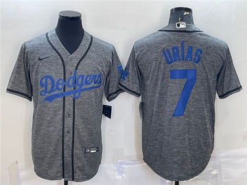 Julio Urías Los Angeles Dodgers gray jersey