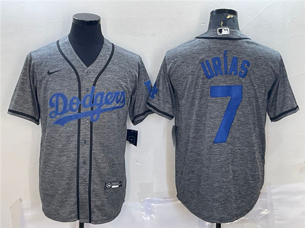 Julio Urías Los Angeles Dodgers gray jersey