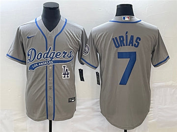 Julio Urías Los Angeles Dodgers gray jersey