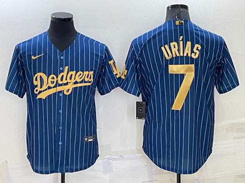 Julio Urías Los Angeles Dodgers navy jersey