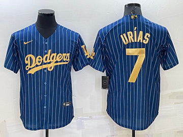 Julio Urías Los Angeles Dodgers navy jersey