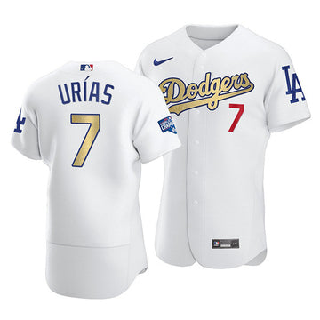 Julio Urias Los Angeles Dodgers white jersey
