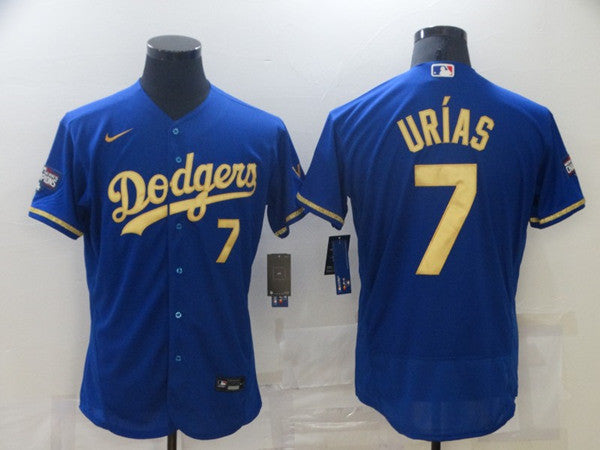 Julio Urias Los Angeles Dodgers blue jersey