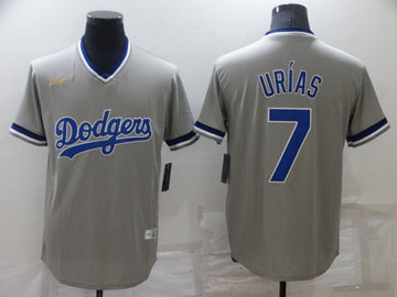 Julio Urias Los Angeles Dodgers gray jersey