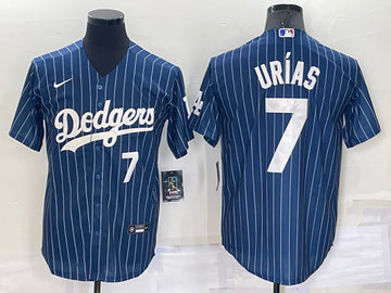 Julio Urias Los Angeles Dodgers navy jersey