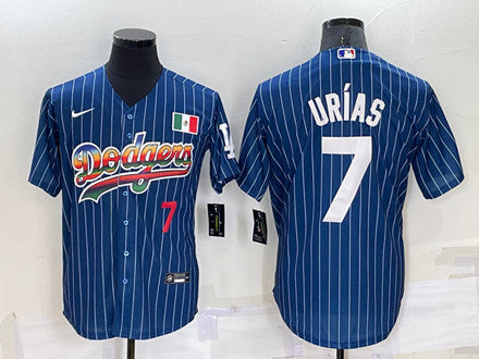 Julio Urias Los Angeles Dodgers navy jersey