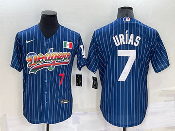 Julio Urias Los Angeles Dodgers navy jersey
