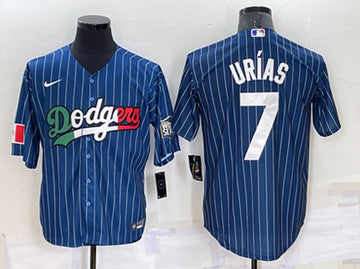 Julio Urias Los Angeles Dodgers navy jersey