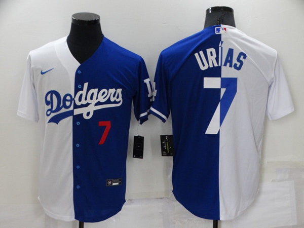 Julio Urias Los Angeles Dodgers white Split jersey