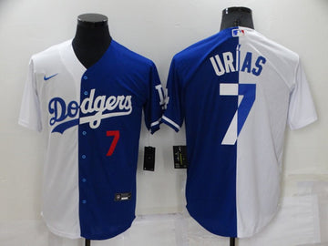 Julio Urias Los Angeles Dodgers white Split jersey