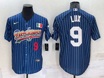 Gavin Lux Los Angeles Dodgers navy jersey