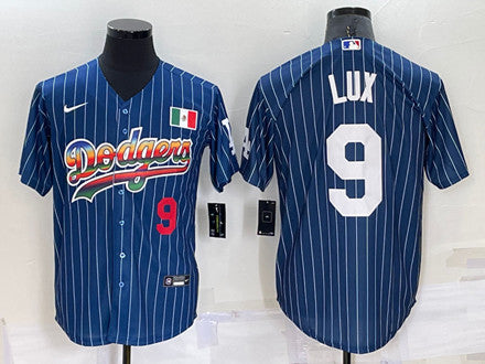 Gavin Lux Los Angeles Dodgers navy jersey