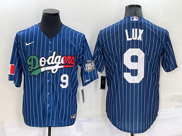 Gavin Lux Los Angeles Dodgers navy jersey