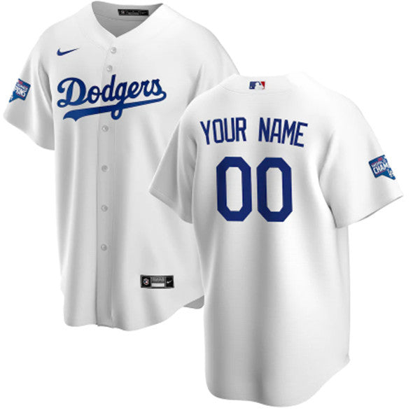Custom Los Angeles Dodgers white Home jersey