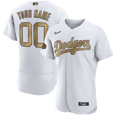 Custom Los Angeles Dodgers white All-Star jersey