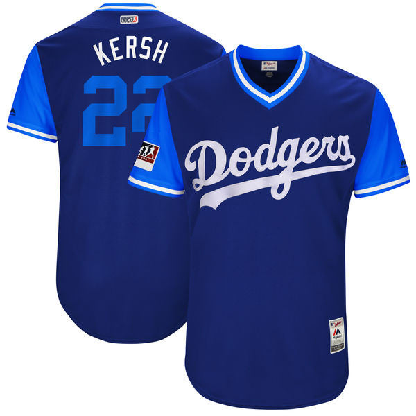 Clayton Kershaw Kersh Majestic Los Angeles Dodgers royal Authentic jersey