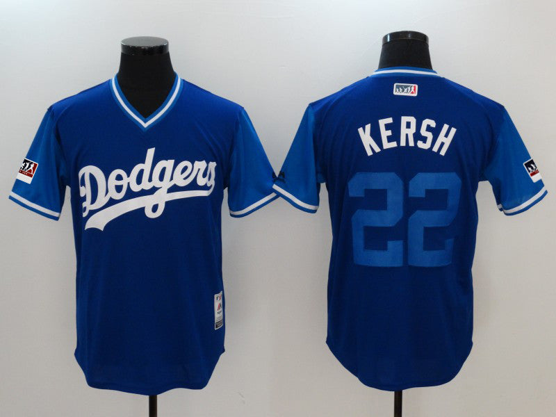 Clayton Kershaw Kersh Majestic Los Angeles Dodgers royal jersey