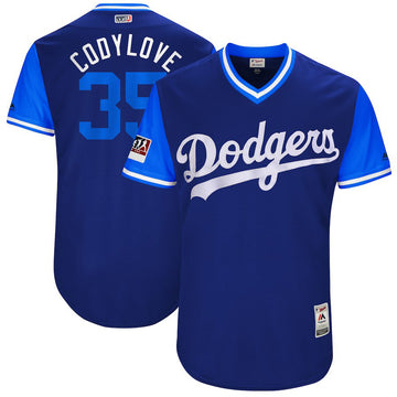 Cody Bellinger Cody Love Majestic Los Angeles Dodgers royal jersey