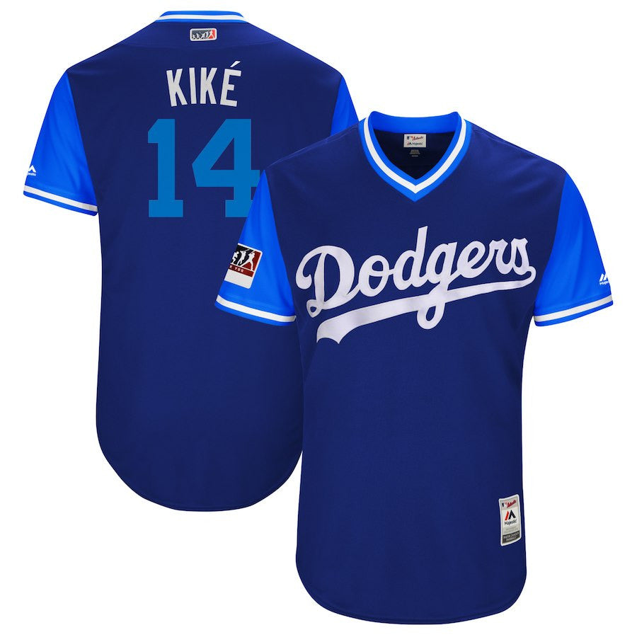 Enrique Hernandez Kiké Majestic Los Angeles Dodgers royal jersey
