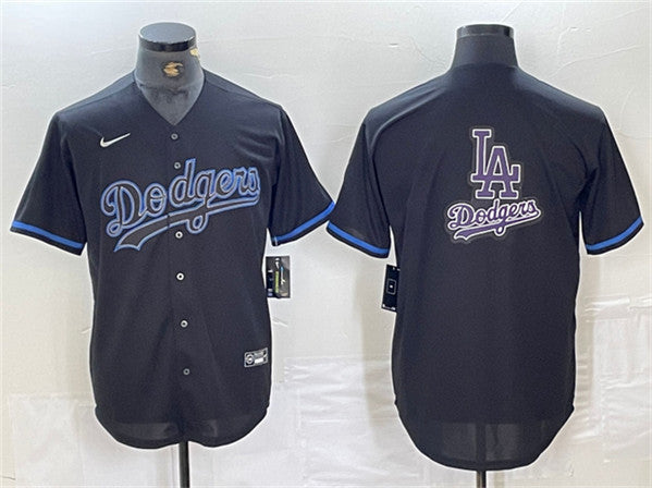 Logo Los Angeles Dodgers black jersey