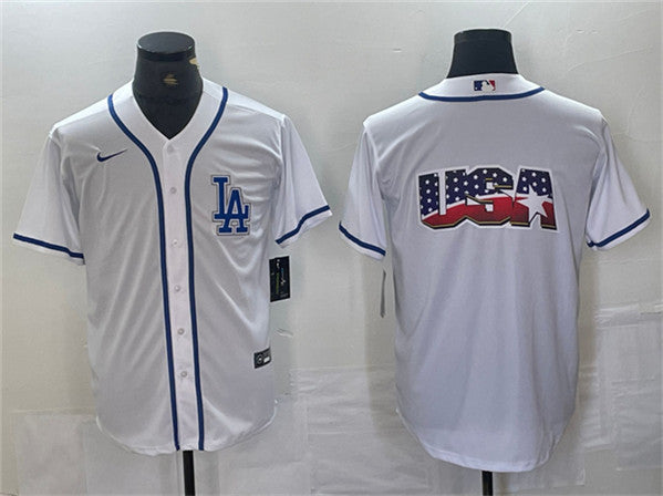 Logo Los Angeles Dodgers white jersey