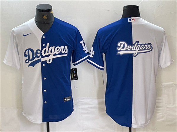 Logo White Los Angeles Dodgers blue Split jersey
