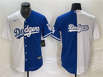 Logo White Los Angeles Dodgers blue Split jersey