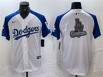 Logo White Los Angeles Dodgers blue jersey