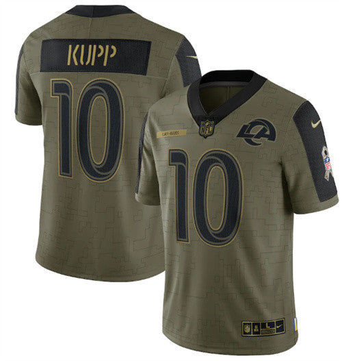Cooper Kupp Los Angeles Rams olive Salute To Service jersey