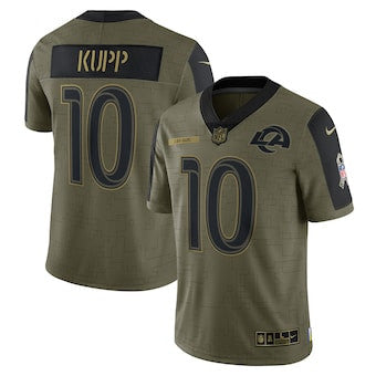 Cooper Kupp Los Angeles Rams olive Salute To Service jersey