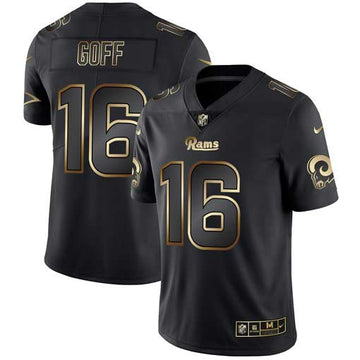 Jared Goff Los Angeles Rams black jersey