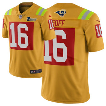 Jared Goff Los Angeles Rams gold Limited jersey
