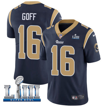 Jared Goff Los Angeles Rams navy Vapor jersey