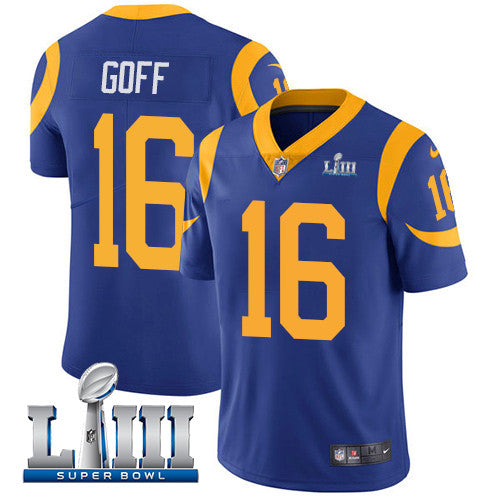 Jared Goff Los Angeles Rams royal Vapor jersey
