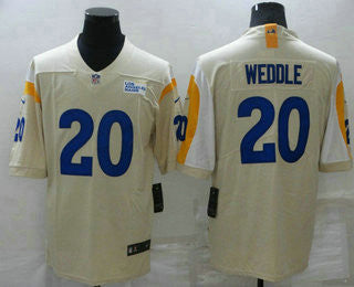 Eric Weddle Los Angeles Rams cream Vapor jersey