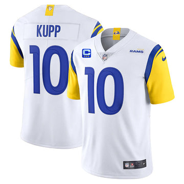 Los Angeles Rams white Vapor jersey