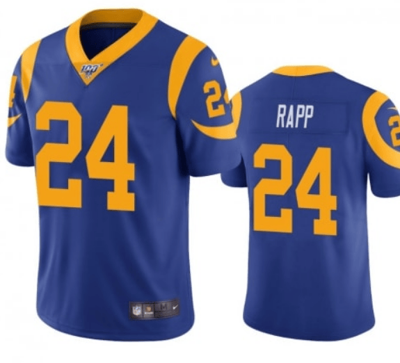 Taylor Rapp Los Angeles Rams blue Vapor jersey