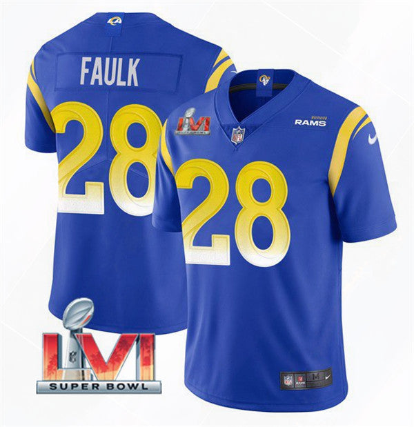 Marshall Faulk Los Angeles Rams royal Vapor jersey